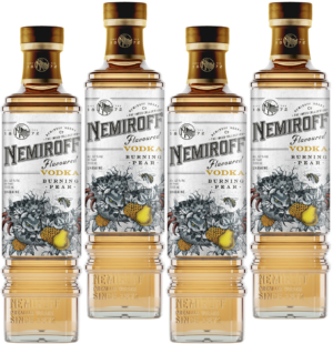 Nemiroff Burning Pear 4x100 cl