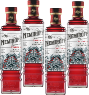 Nemiroff Wild Cranberry 4x100 cl