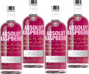 Absolut Raspberri 4x100 cl